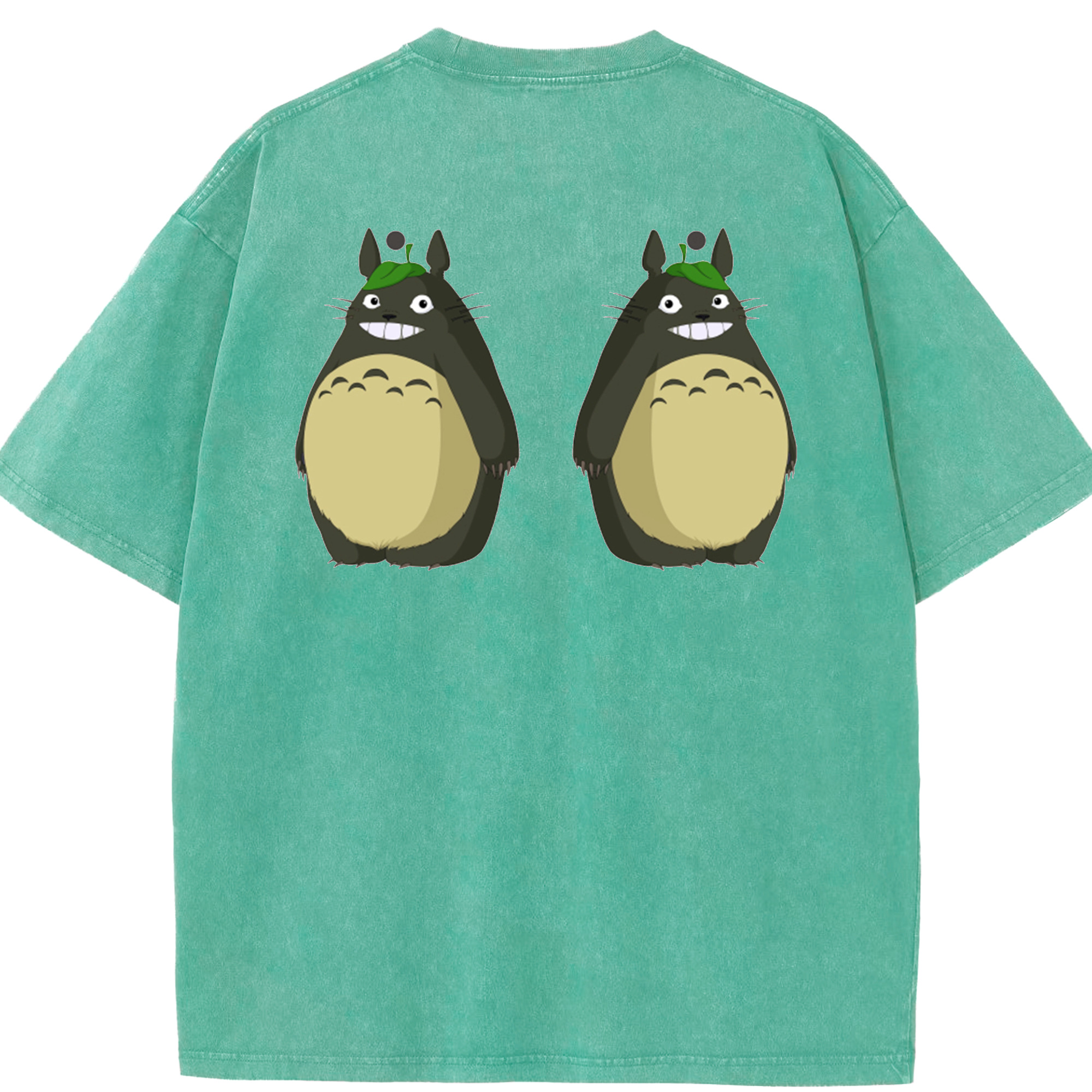 （画像用） となりのトトロ 草壁メイ 草壁サツキ My Neighbor Totoro Satsuki Kusakabe Mei Kusakabe 綿100% ヴィンテージ風 半袖Tシャツ（背面プリント）